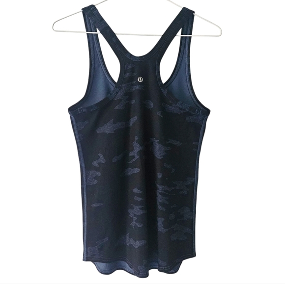 Lululemon Camo Oil Slick Blue Studio Racerback Size 8 - Picture 5 of 7